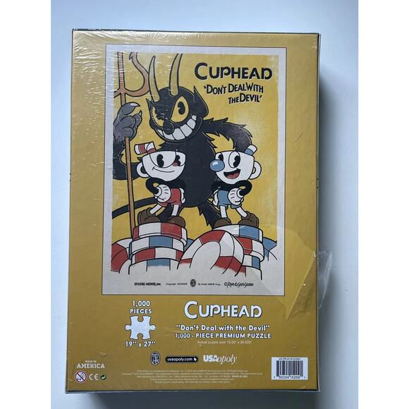Cuphead Don't Deal with The Devil 1000 Piece Puzzle GameStop Exclusive - Picture 3 of 3
